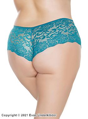 Romantische Hipster-Höschen, Stretch-Spitze, Plus Size